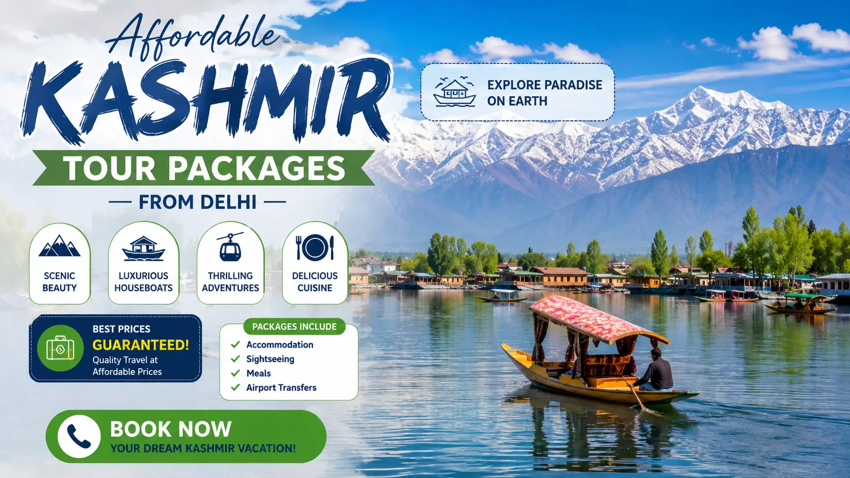 Affordable Tour Planners in Delhi for Kashmir, Goa & Ladakh Trips