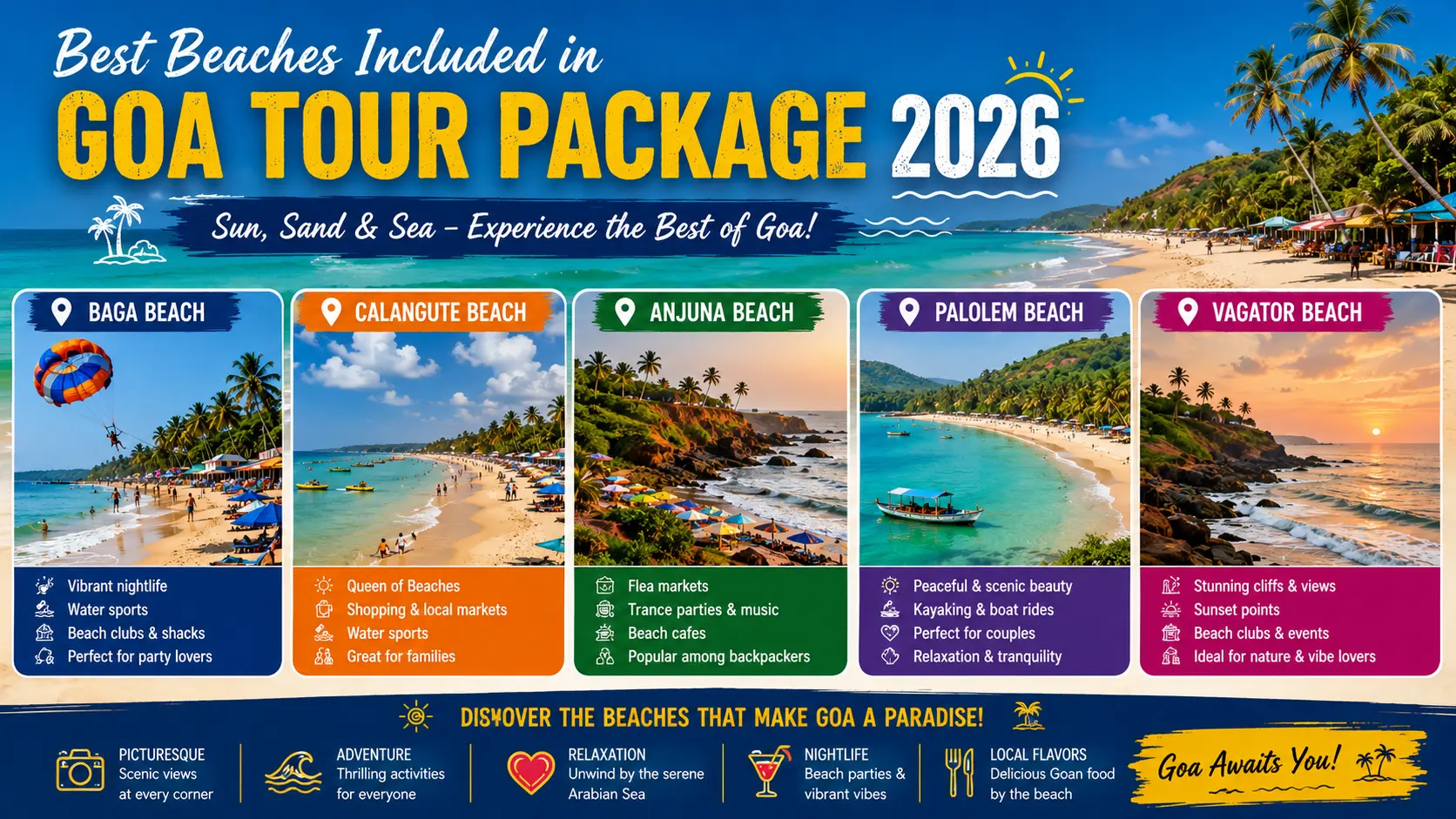Goa Tour Package 2026: Best Beaches, Itinerary & Travel Guide for a Perfect Holiday